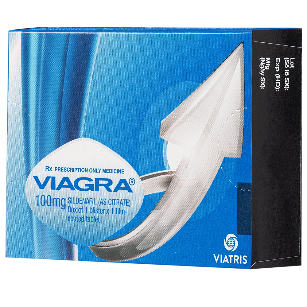 Thuốc Viagra 100mg Viatris điều trị rối loạn cương dương (1 vỉ x 1 viên)