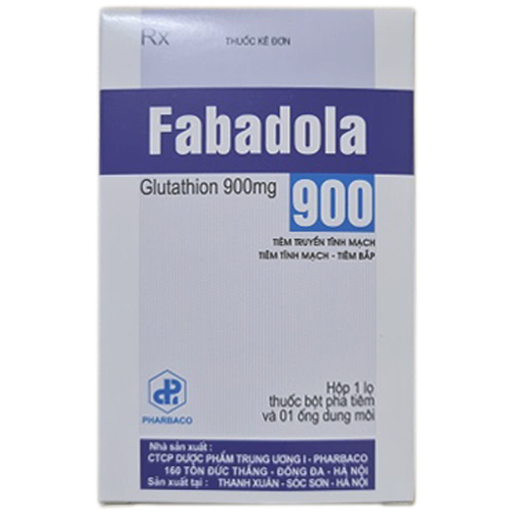 Thuốc tiêm truyền Fabadola 900 Pharbaco giảm độc tính do xạ trị, hóa chất điều trị ung thư (1 lọ bột x 1 ống dung môi)