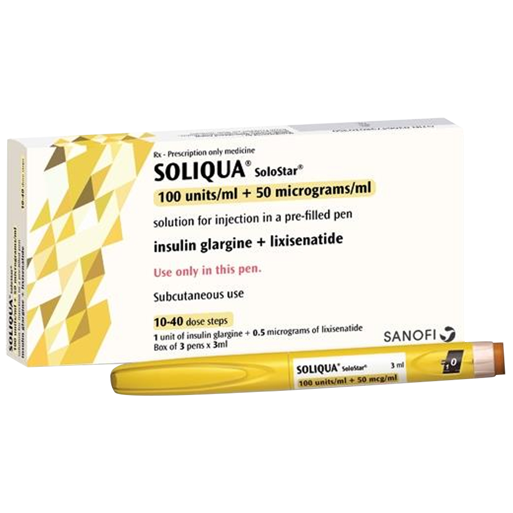 Bút tiêm Soliqua SoloStar Sanofi điều trị đái tháo đường (3 bút)