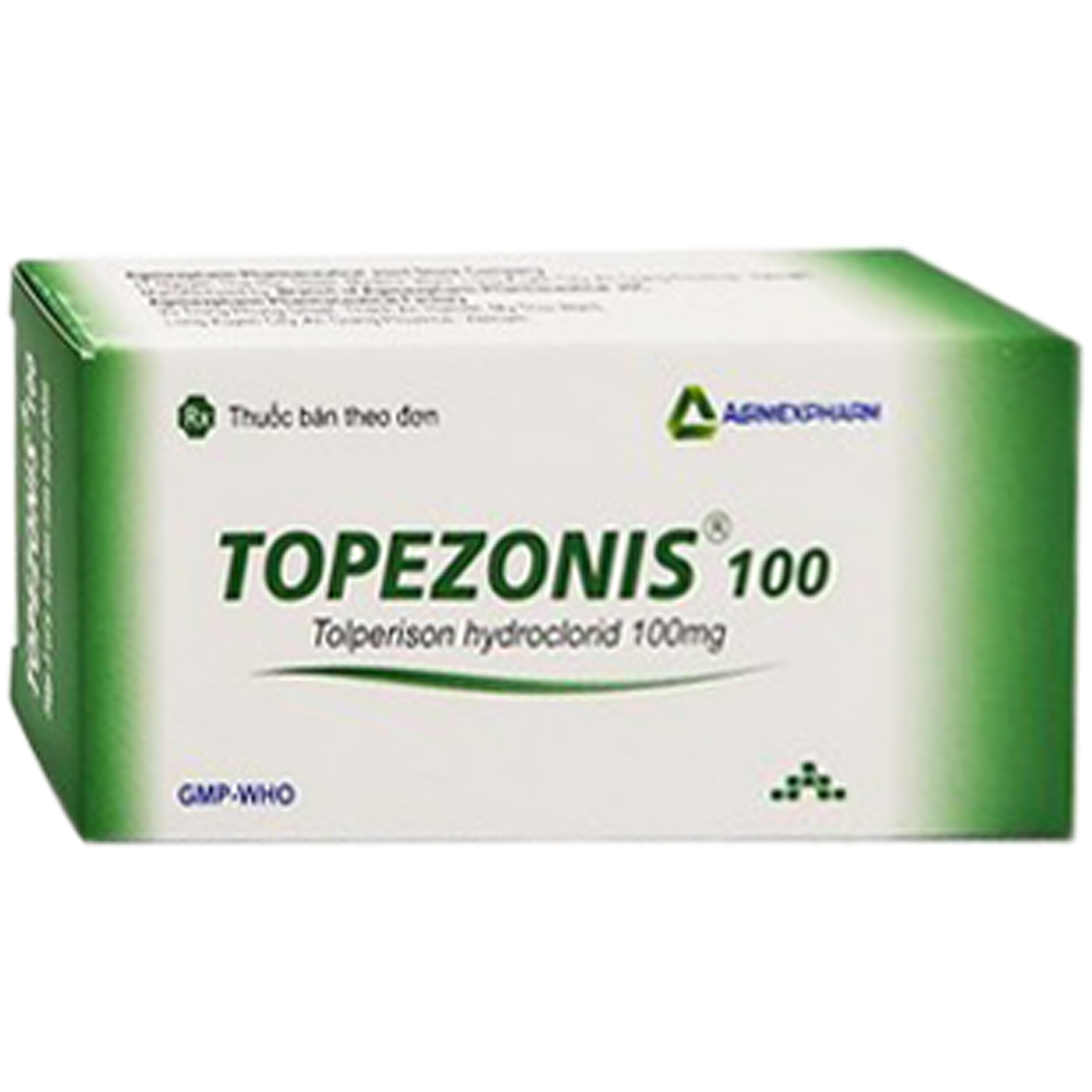 Thuốc Topezonis 100mg Agimexpharm điều trị triệu chứng co cứng sau đột quỵ ở người lớn (30 viên)