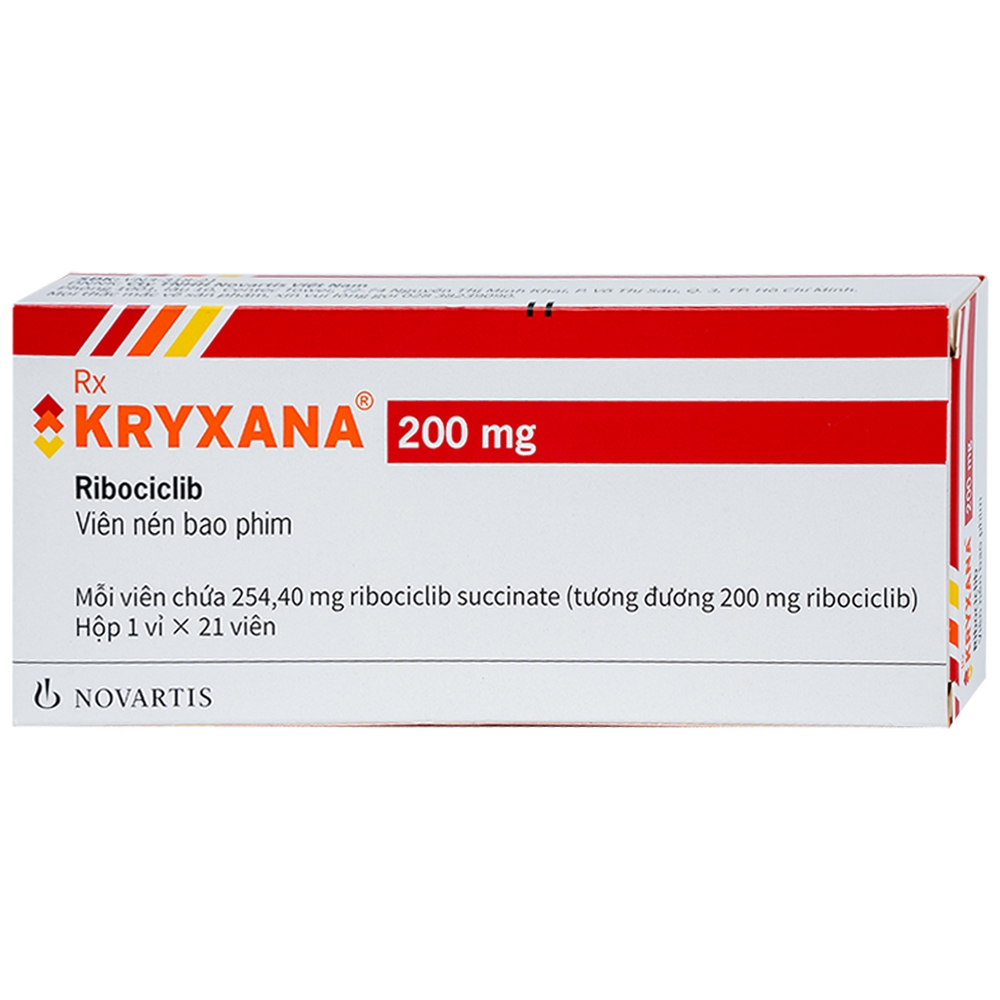 Thuốc Kryxana 200mg Novartis điều trị ung thư vú tiến triển hoặc di căn (1 vỉ x 21 viên)