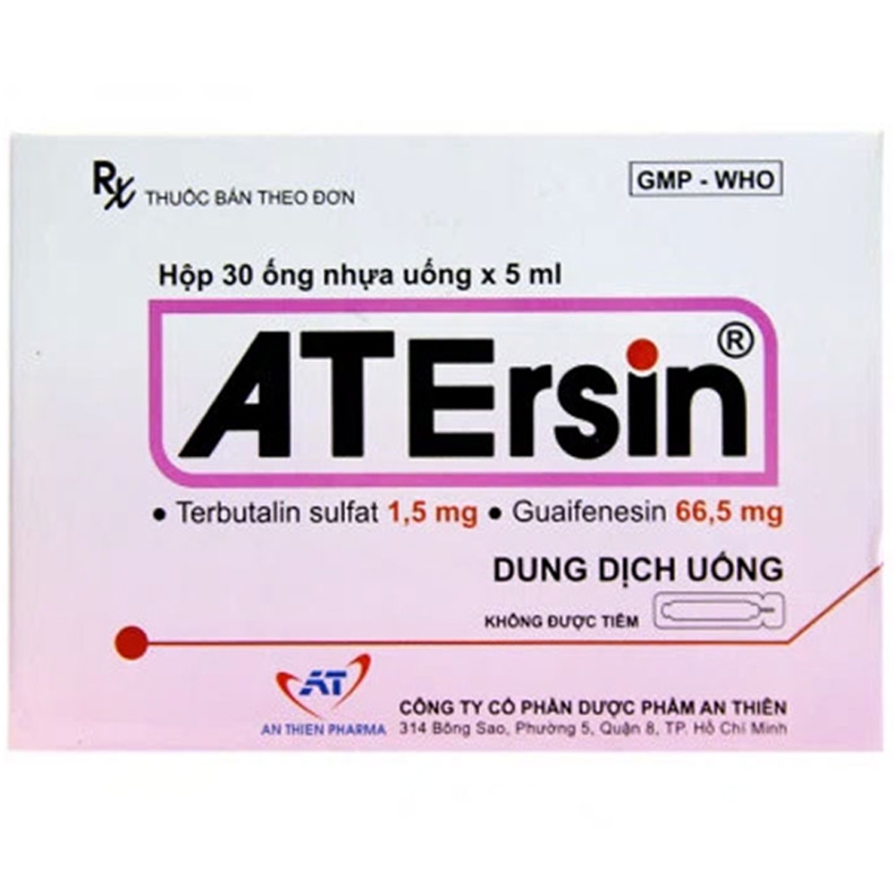 Dung dịch uống Atersin An Thiên long đờm, giảm ho do hen phế quản, viêm phế quản (30 ống x 5ml)