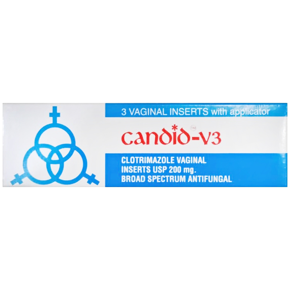 Viên đặt âm đạo Candid-V3 Glenmark điều trị bệnh nhiễm Candida (1 vỉ x 3 viên)