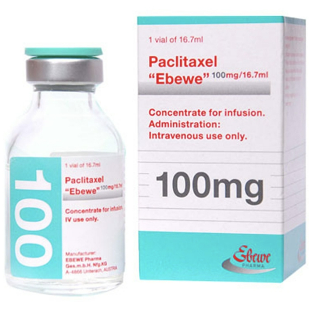 Thuốc Paclitaxel Ebewe Novartis điều trị ung thư buồng trứng, ung thư vú (16.7ml)