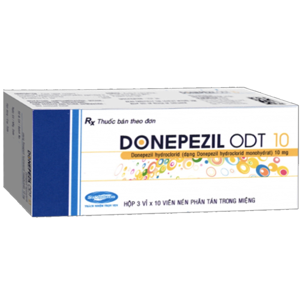 Thuốc Donepezil Odt 10 Savi điều trị sa sút trí tuệ trong bệnh Alzheimer (3 vỉ x 10 viên)