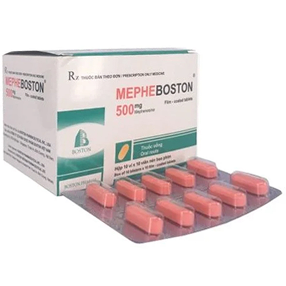 Thuốc Mepheboston 500mg hỗ trợ điều trị thoái hóa đốt sống (10 vỉ x 10 viên)