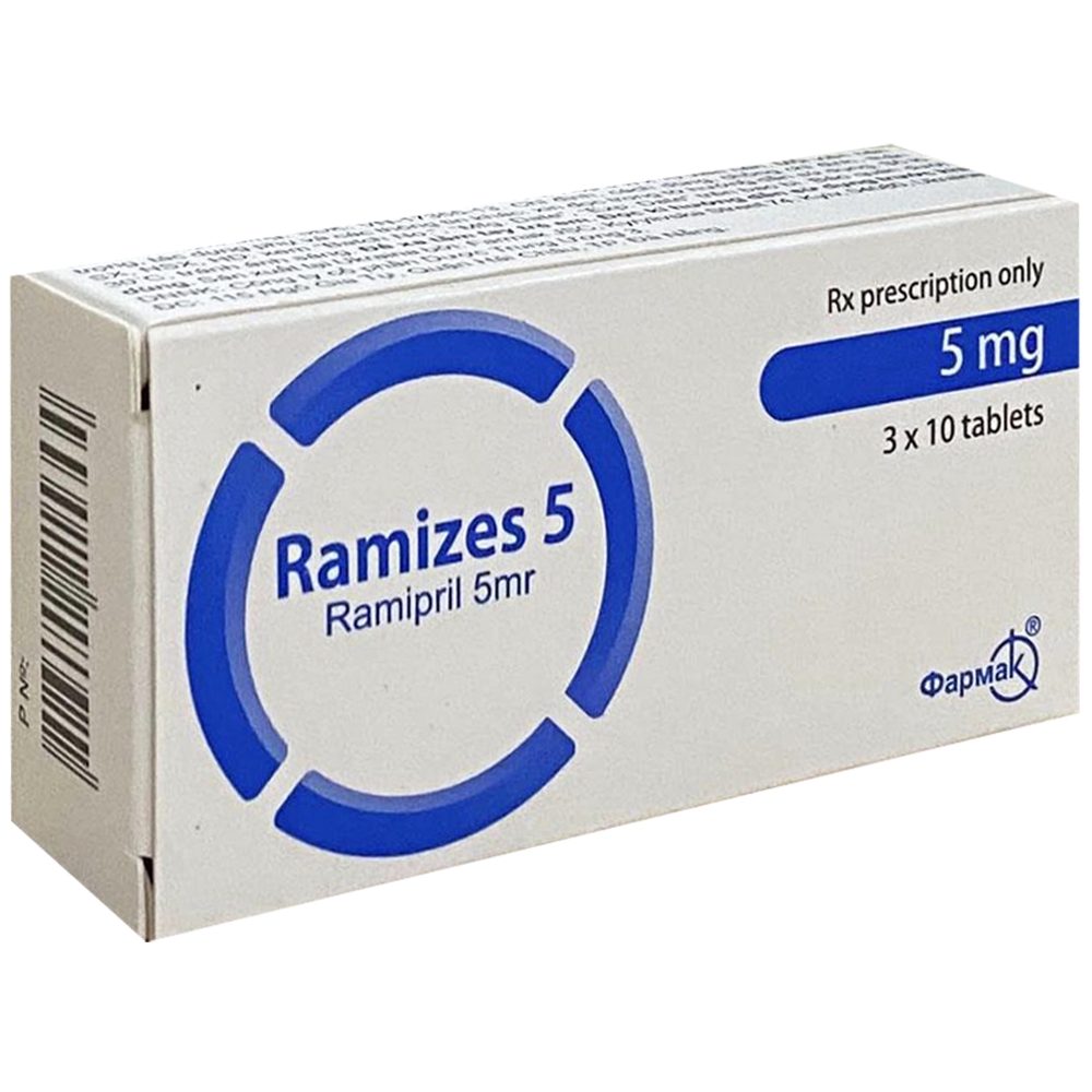 Thuốc Ramizes 5 Farmak điều trị tăng huyết áp (3 vỉ x 10 viên)