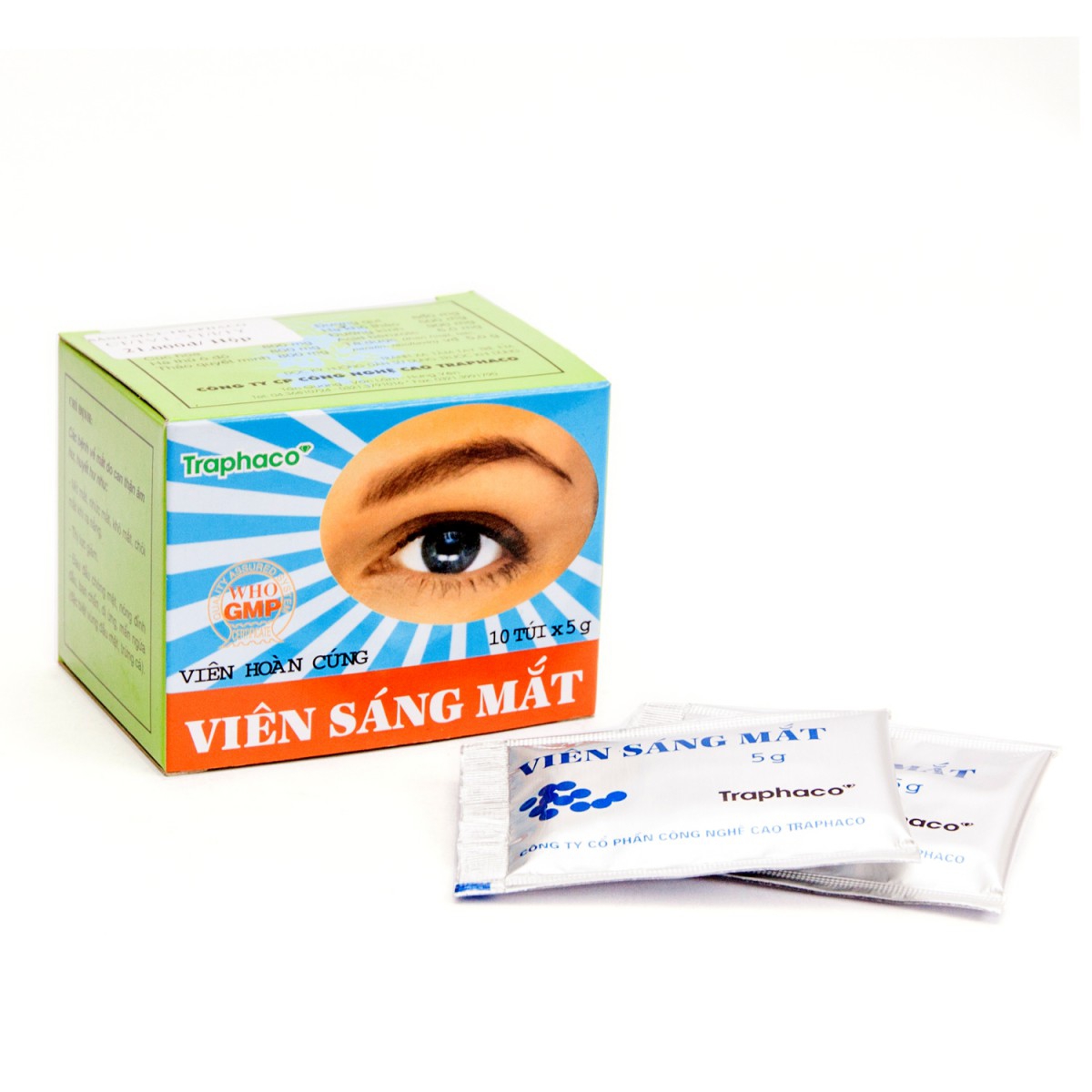 Viên Sáng Mắt Traphaco điều trị mờ mắt, nhức mắt, khô mắt (10 gói x 5g) 