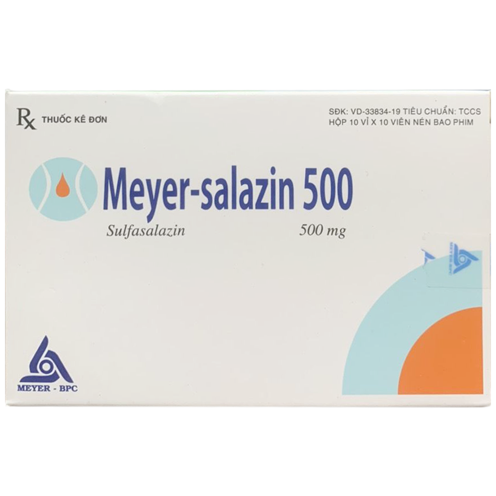 Thuốc Meyer-Salazin 500 điều trị viêm loét đại tràng, bệnh Corhn thể hoạt động (10 vỉ x 10 viên)