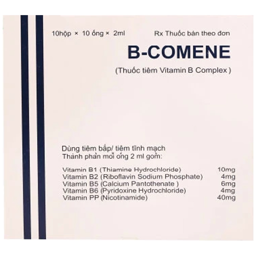 Thuốc B-Comene Kaiwei phòng ngừa và điều trị nhiều loại bệnh do thiếu hụt Vitamin B (10 ống x 2ml)