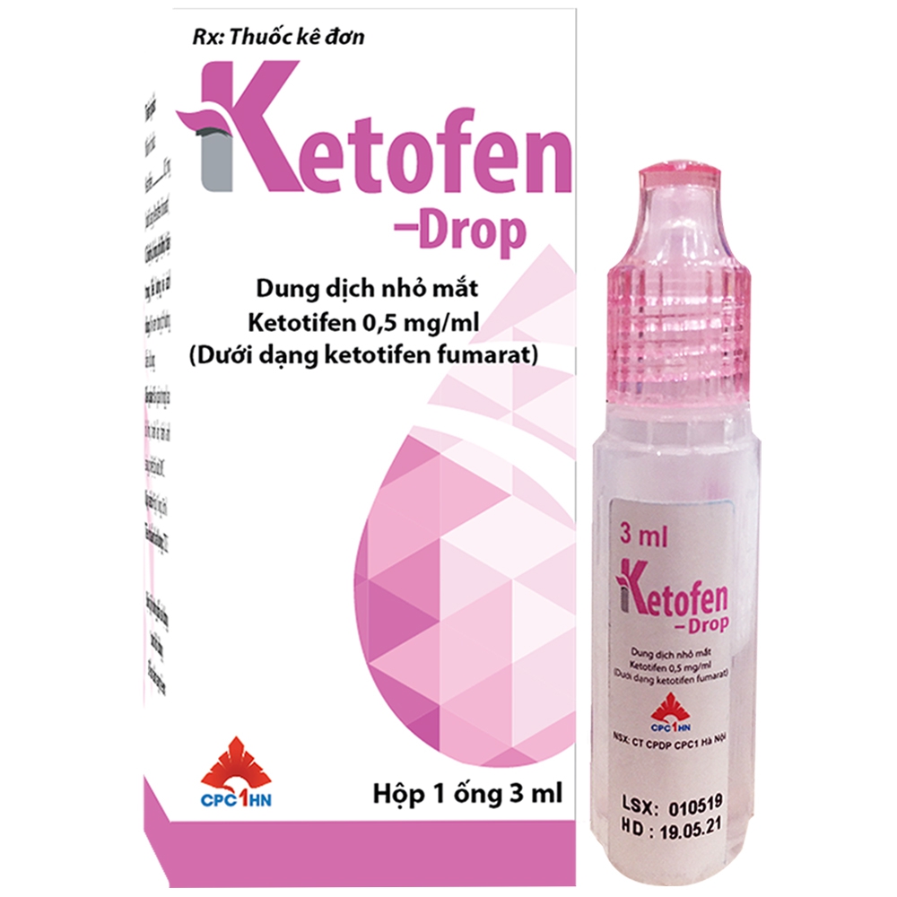 Thuốc nhỏ mắt Ketofen-Drop CPC1HN điều trị viêm kết mạc (3ml)