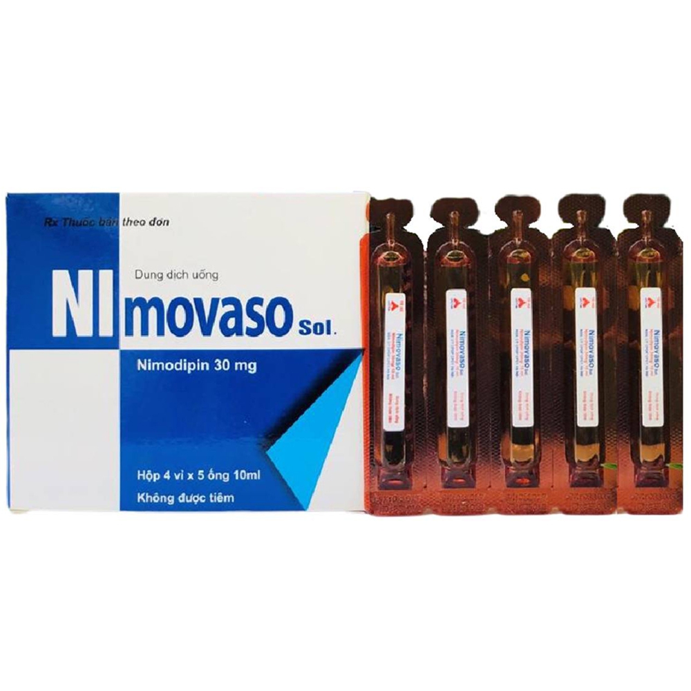 Dung dịch uống Nimovaso Sol CPC1HN điều trị suy giảm chức năng não bộ (4 vỉ x 5 ống x 10ml)