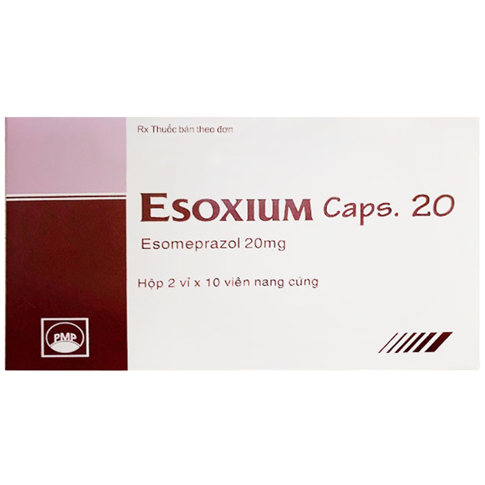 Thuốc Esoxium Caps 20 Pymepharco điều trị bệnh trào ngược dạ dày-thực quản (2 vỉ x 10 viên)