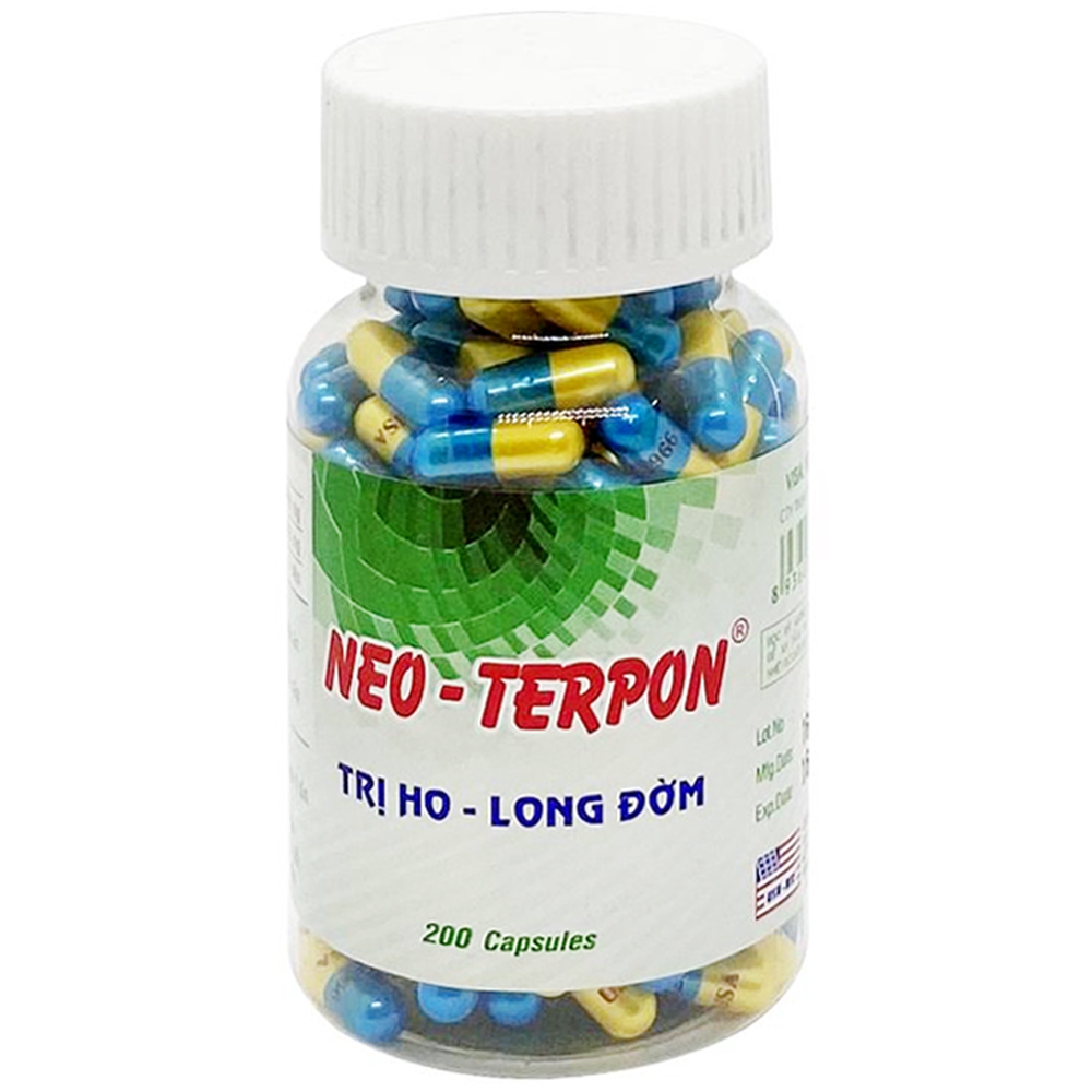 Thuốc Neo-Terpon Usa - Nic Pharma điều trị ho, long đờm (200 viên)