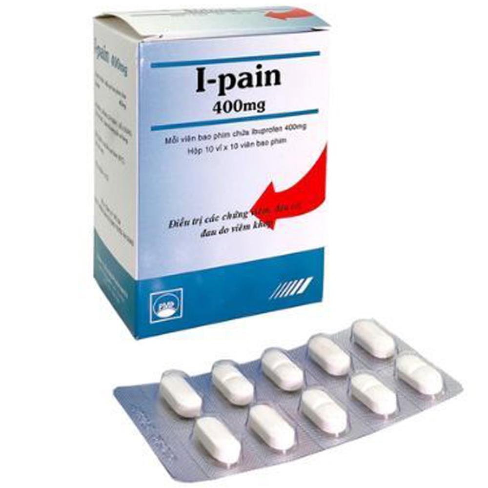 Thuốc I-Pain 400mg Pymepharco giảm đau, kháng viêm (10 vỉ x 10 viên)