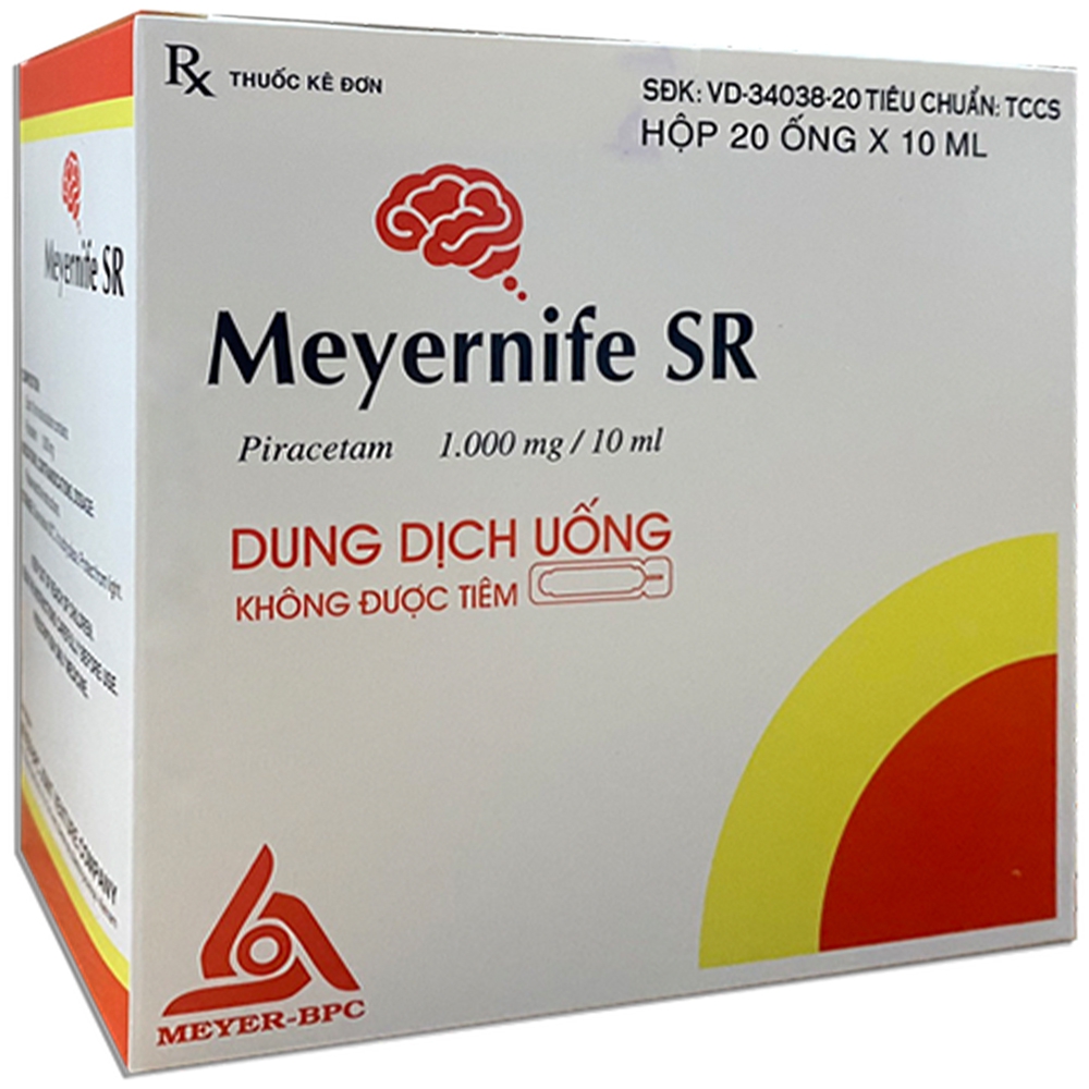 Dung dịch uống Meyenife SR 1000mg/10ml Meyer-BPC điều trị chứng hội chứng tâm thần – thực thể (20 ống x 10 ml)