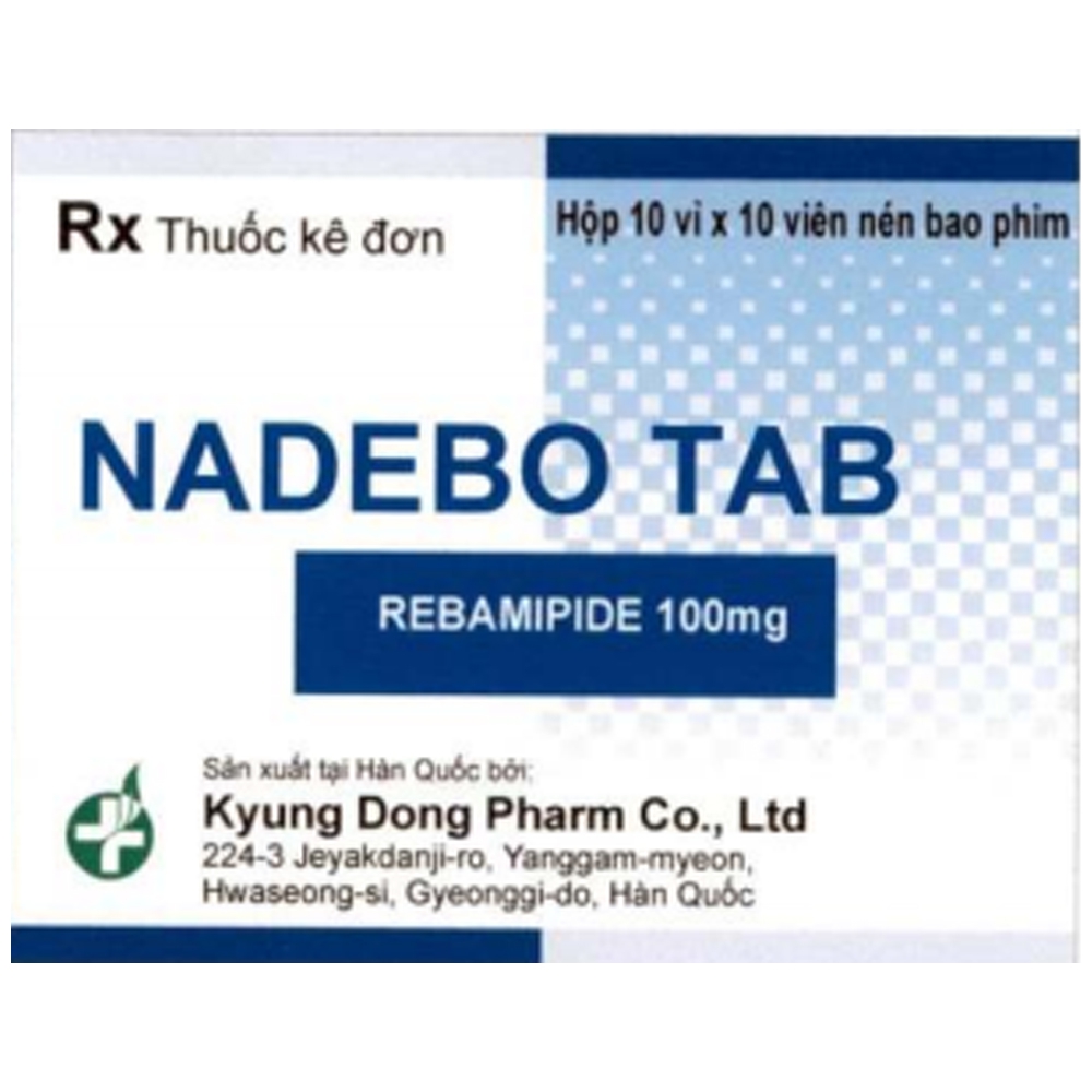 Thuốc Nadebo Tab 100mg Kyung Dong Pharm điều trị loét dạ dày, viêm dạ dày (10 vỉ x 10 viên)