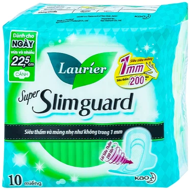 Băng vệ sinh ngày Laurier Super Slimguard Kao cao cấp siêu thấm, mỏng 1mm (10 miếng) 1