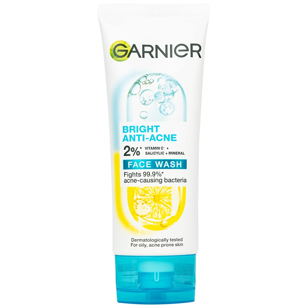 Sữa rửa mặt ngừa mụn Garnier Skin Naturals Bright Complete Anti-Acne Cleansing Foam (100ml)