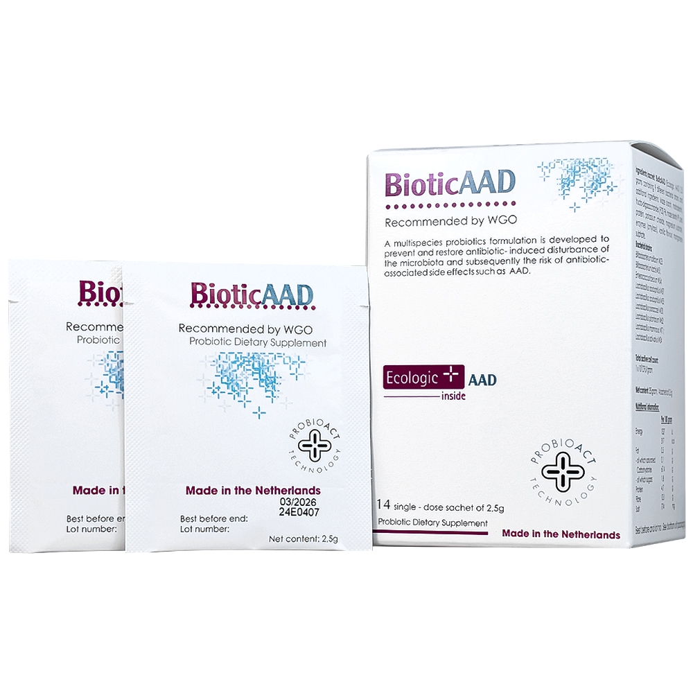 Bột pha uống BioticAAD 2.5g Ecologic AAD bổ sung lợi khuẩn đường ruột, giảm rối loạn tiêu hóa (14 gói)