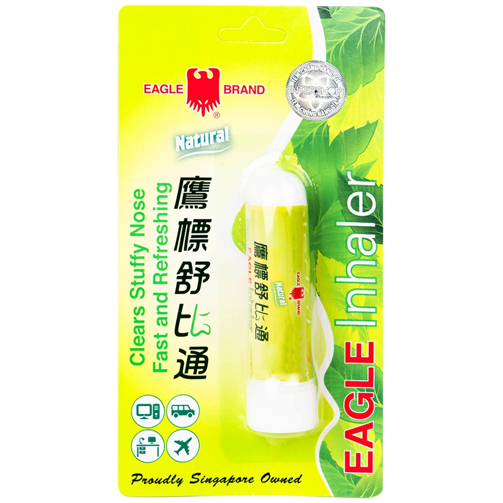 Ống hít thông mũi con ó Eagle Inhaler 1.1g thông mũi, giảm nghẹt mũi (12 ống)