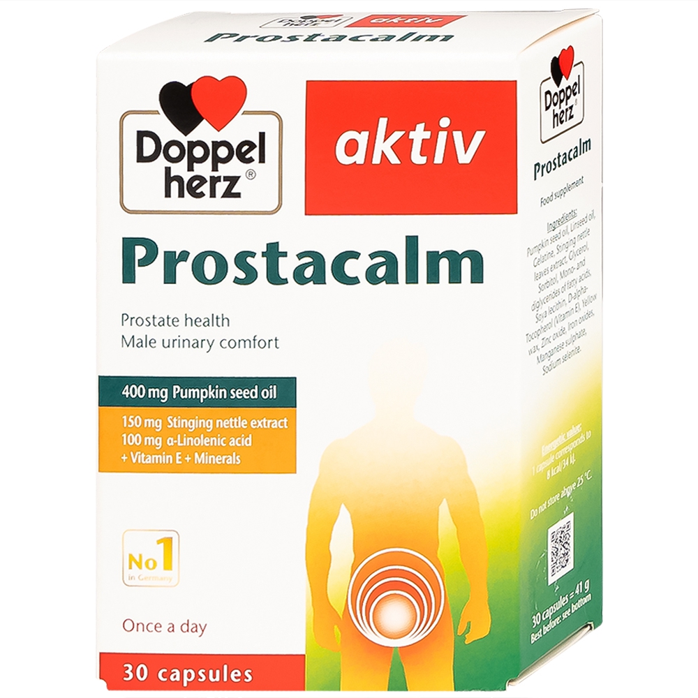 Viên uống Prostacalm Doppelherz Aktiv ngăn ngừa và hạn chế phát triển của u xơ (30 viên)