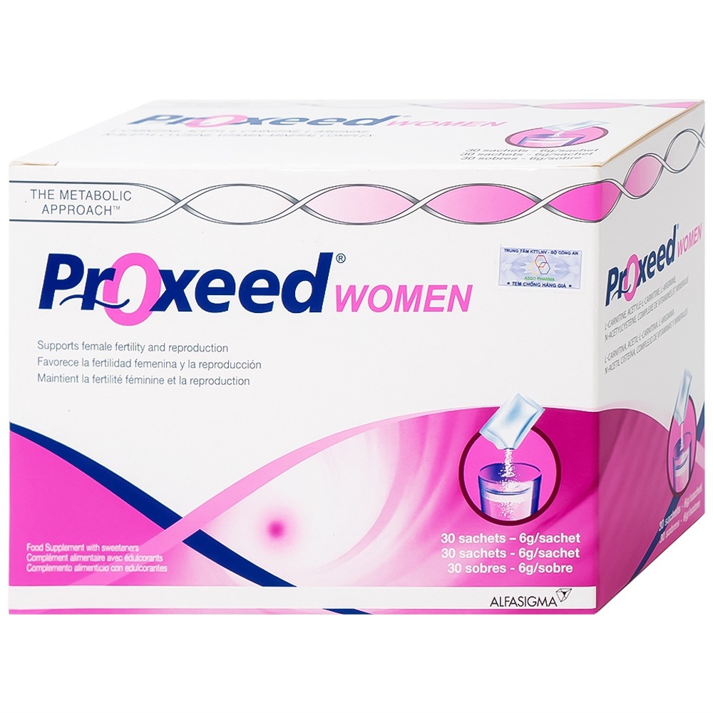 Bột Proxeed Women Sigma-tau HealthScience hỗ trợ sức khỏe sinh sản nữ giới (30 gói x 6g)