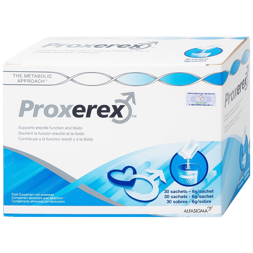 Bột Proxerex Sigma-tau HealthScience tăng cường sinh lực nam giới (30 gói x 6g)