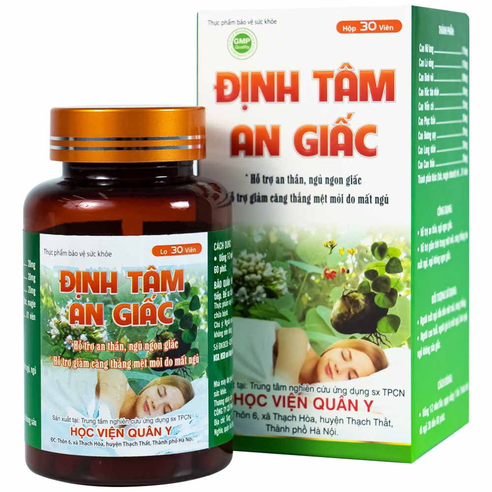 Viên uống Định Tâm An Giấc HVQY hỗ trợ an thần, ngủ ngon giấc (30 viên)