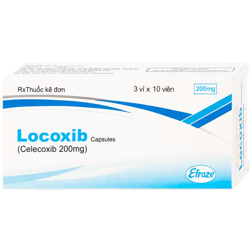 Thuốc Locoxib Efroze điều trị viêm xương khớp, viêm khớp dạng thấp (3 vỉ x 10 viên)