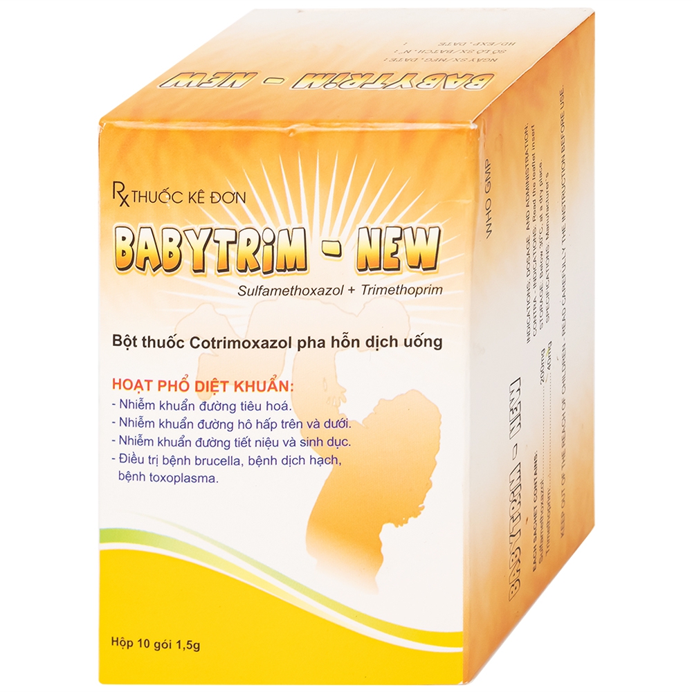 Bột uống Babytrim - New Pharbaco điều trị nhiễm khuẩn (10 gói x 1.5g)