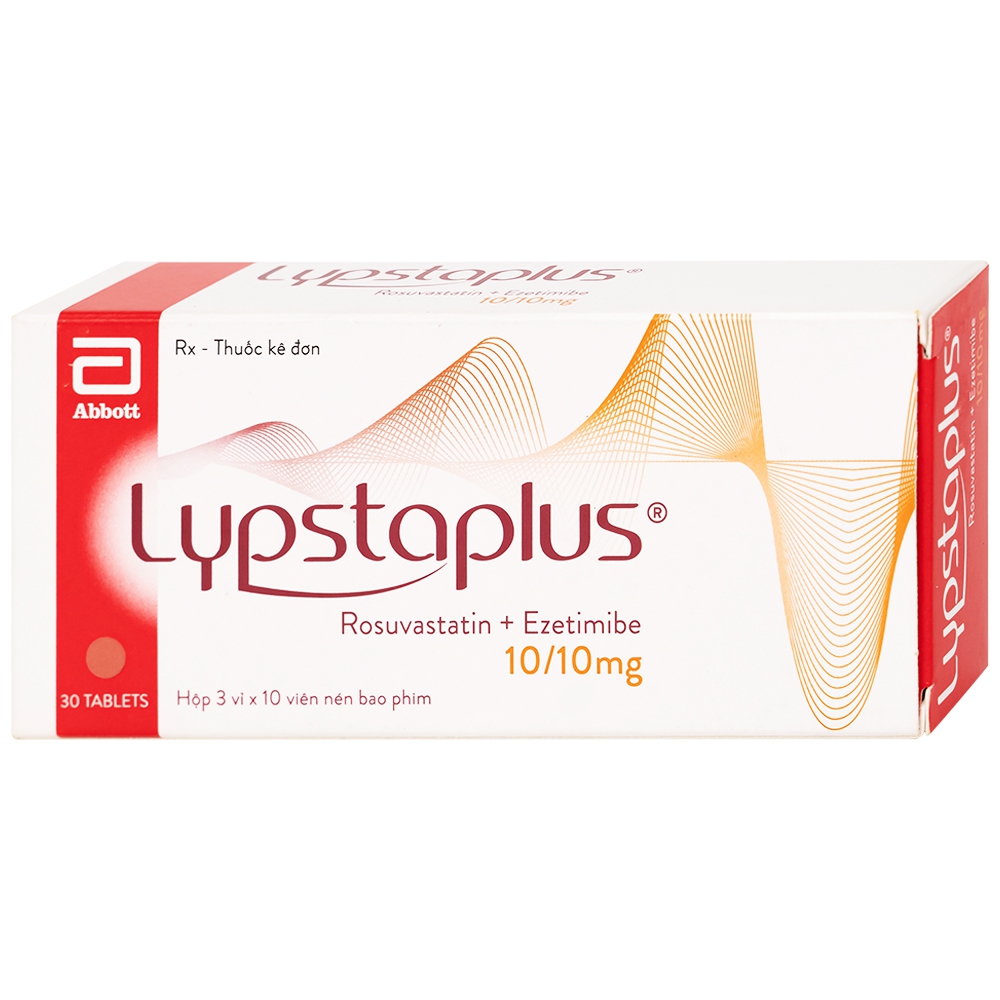 Viên nén Lypstaplus 10/10mg Abbott điều trị tăng cholesterol máu nguyên phát (3 vỉ x 10 viên)