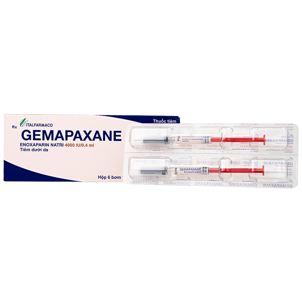 Thuốc tiêm Gemapaxane 4000/0.4ml Italfarmaco dự phòng huyết khối tĩnh mạch (6 bơm tiêm)