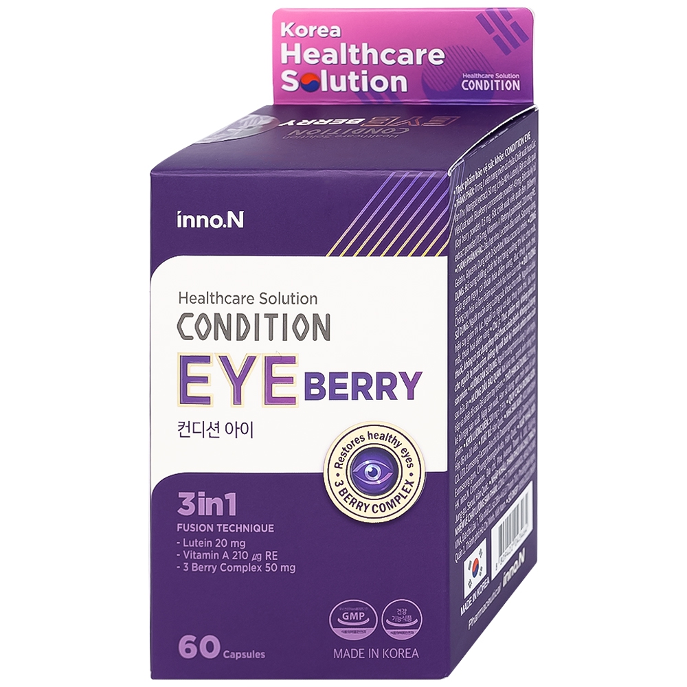 Thực phẩm bảo vệ sức khỏe Condition EYE Berry Kolmar hỗ trợ tăng cường thị lực cho mắt (6 vỉ x 10 viên)