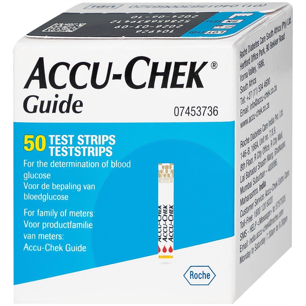 Que thử dùng cho máy đo đường huyết Accu-Chek Guide (50 que)