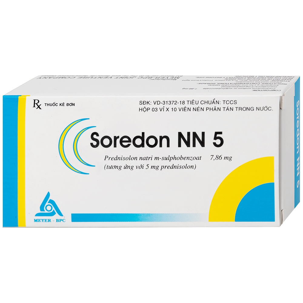 Thuốc Soredon NN5 Meyer - BPC điều trị dị ứng, rối loạn collagen, bệnh khớp, bệnh da (3 vỉ x 10 viên)