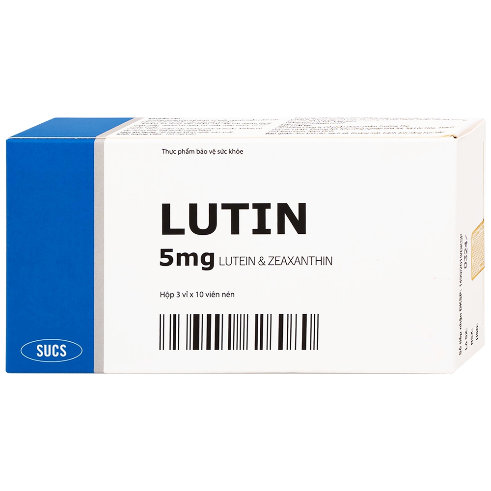 Viên uống Lutin 5mg Sucs hỗ trợ tăng cường thị lực, giảm nguy cơ đục thủy tinh thể, thoái hóa điểm vàng