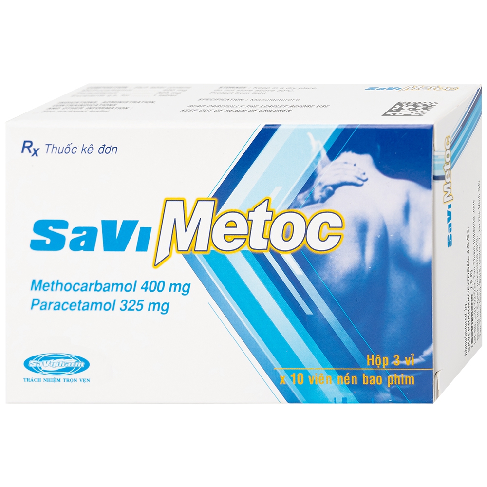 Thuốc SaViMetoc giảm đau do co thắt cơ (3 vỉ x 10 viên)