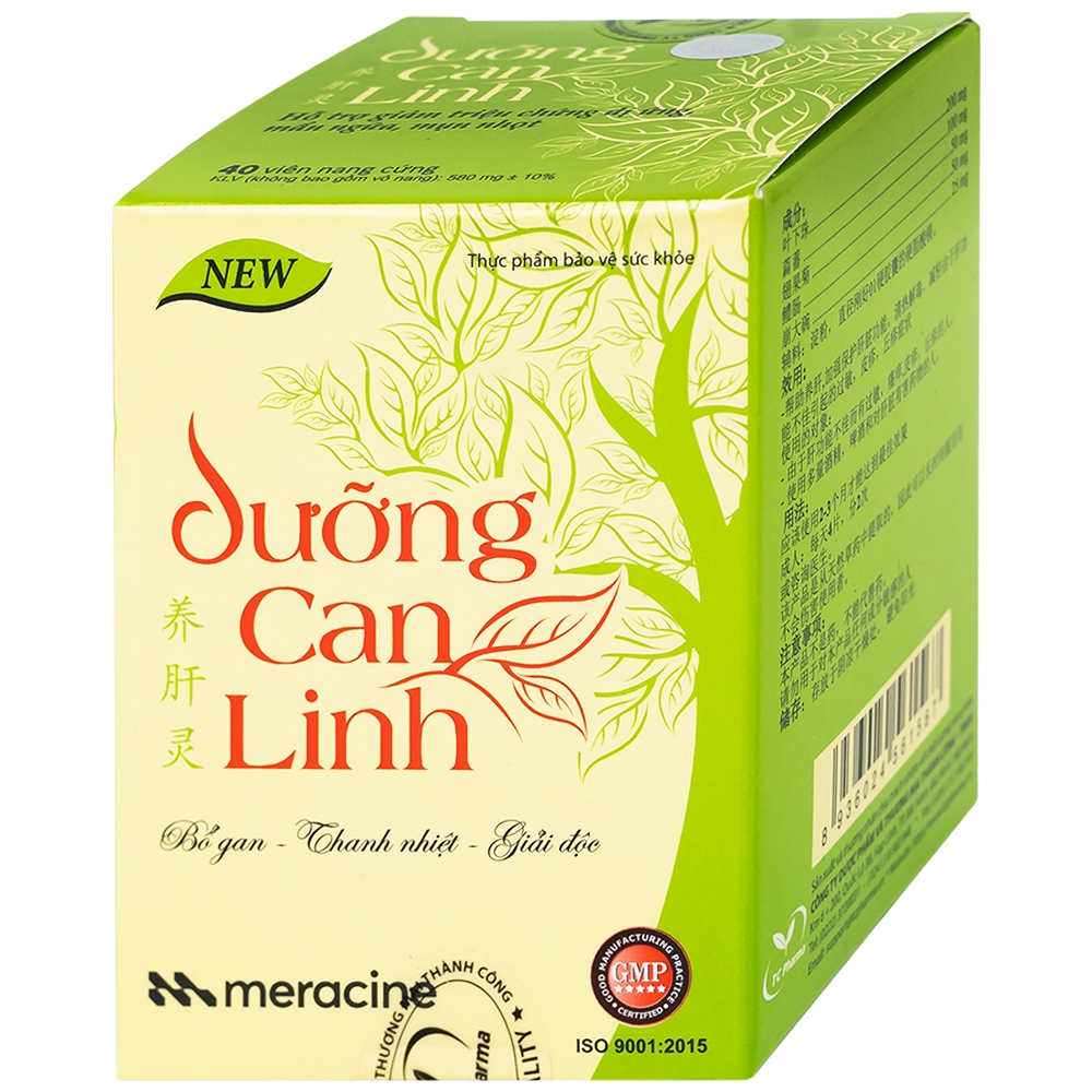 Viên uống Dưỡng Can Linh Meracine bổ gan, tăng cường bảo vệ gan (40 viên)