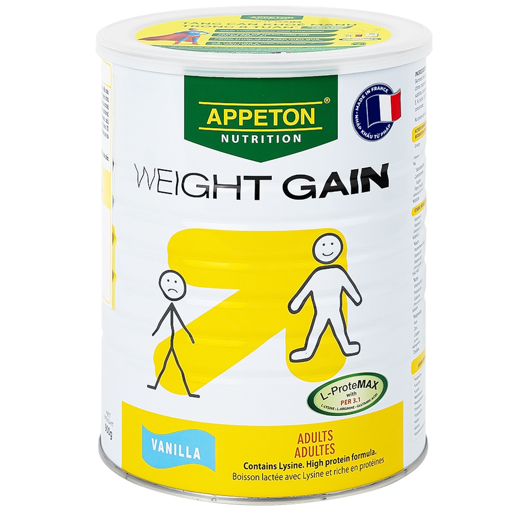 Sữa tăng cân Appeton Weight Gain hương Vani giúp tăng cân hiệu quả và khỏe mạnh (900g)