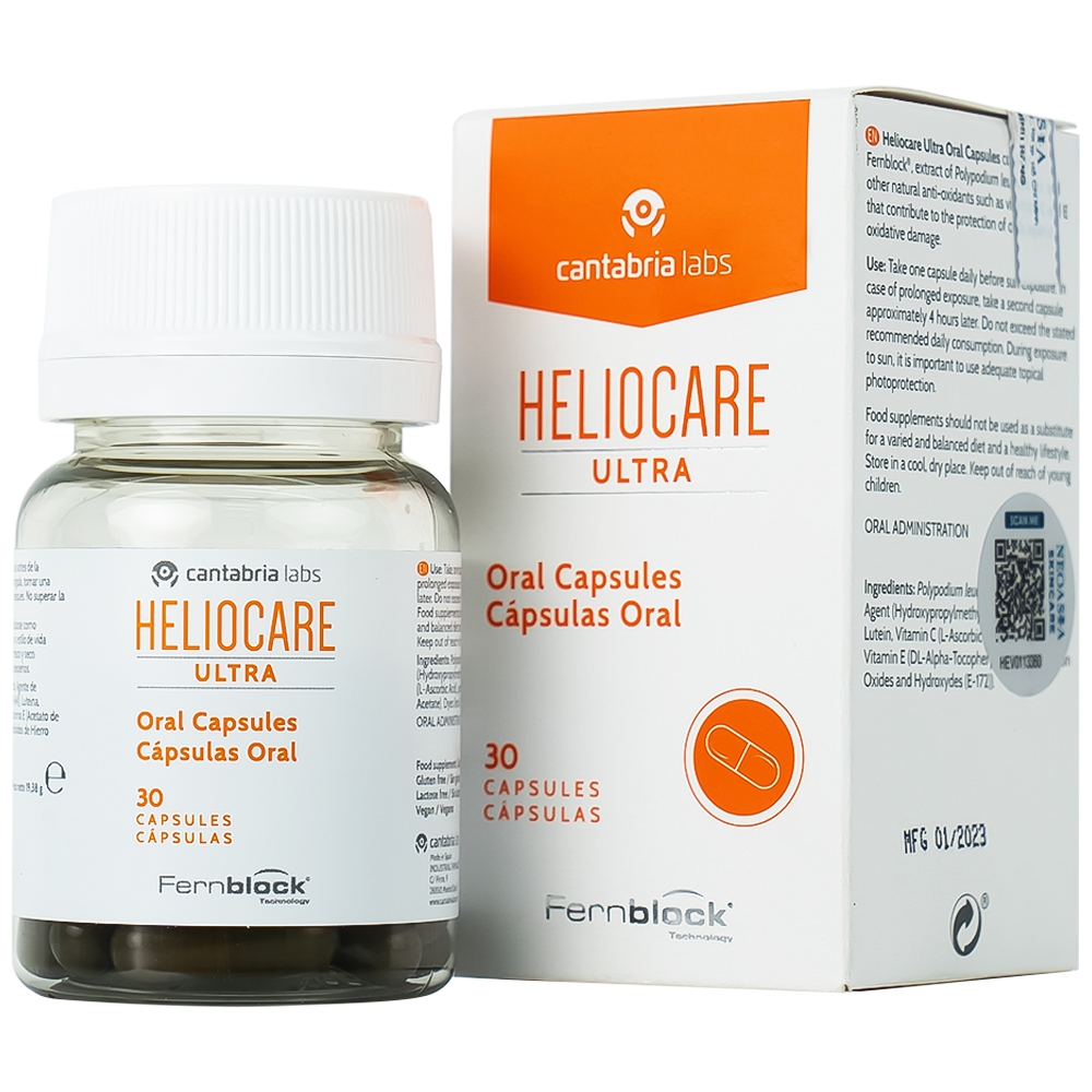 Viên uống Heliocare Ultra hỗ trợ bảo vệ và hạn chế lão hóa da (30 viên)