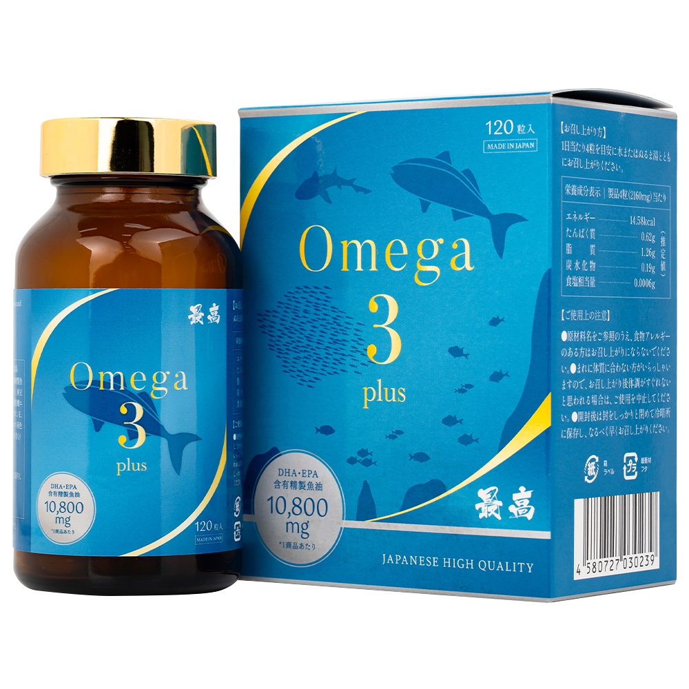 Thực phẩm bảo vệ sức khỏe OMEGA 3 PLUS Kenko hỗ trợ não bộ, thị lực và sức khoẻ tim mạch (120 viên)