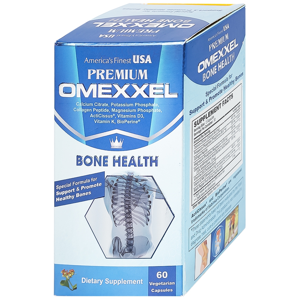 Viên uống bổ xương khớp Premium Omexxel Bone Health (60 viên)