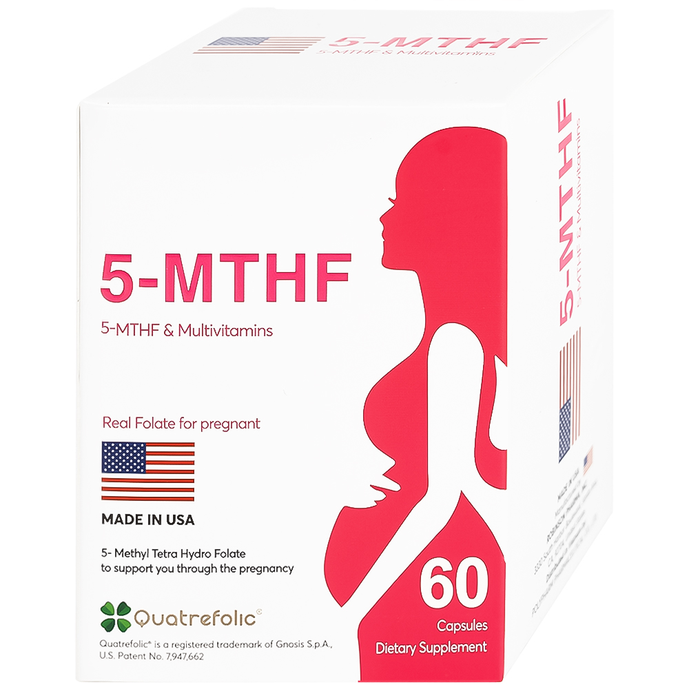 Viên uống 5-MTHF Robinson Pharma bổ sung vitamin, khoáng chất cho nữ mang thai (60 viên)