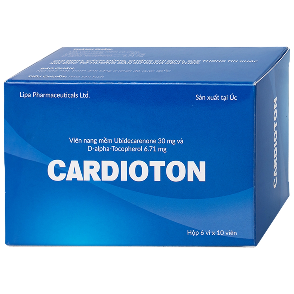 Thuốc Cardioton Lipa Pharma điều trị suy tim, tăng huyết áp, bổ sung năng lượng (6 vỉ x 10 viên) 