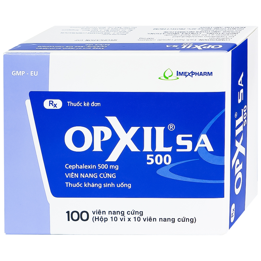 Thuốc OPXIL SA 500 Imexpharm điều trị các nhiễm khuẩn do các vi khuẩn nhạy cảm (10 vỉ x 10 viên)