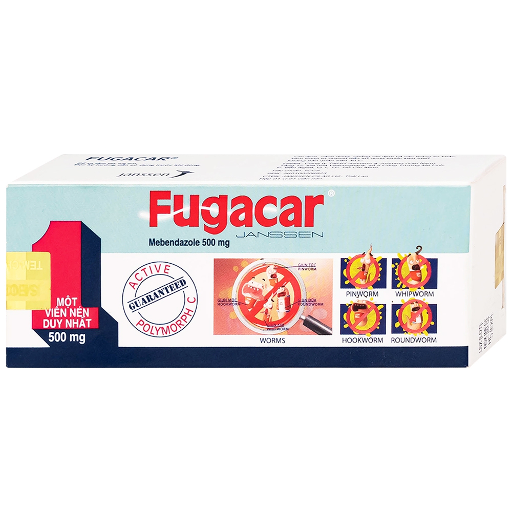 Thuốc Fugacar 500mg Janssen điều trị nhiễm giun (1 viên)