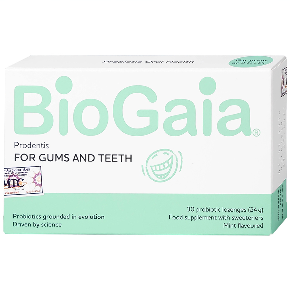 Viên ngậm Biogaia Prodentis Lozenges For Gums And Teeth vị bạc hà hỗ trợ bảo vệ sức khỏe răng lợi (3 vỉ x 10 viên)