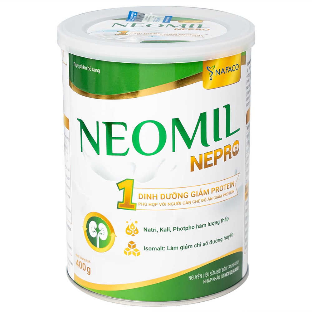 Sữa bột Neomil Nepro 400g Nafaco dùng cho người bệnh đái tháo đường 