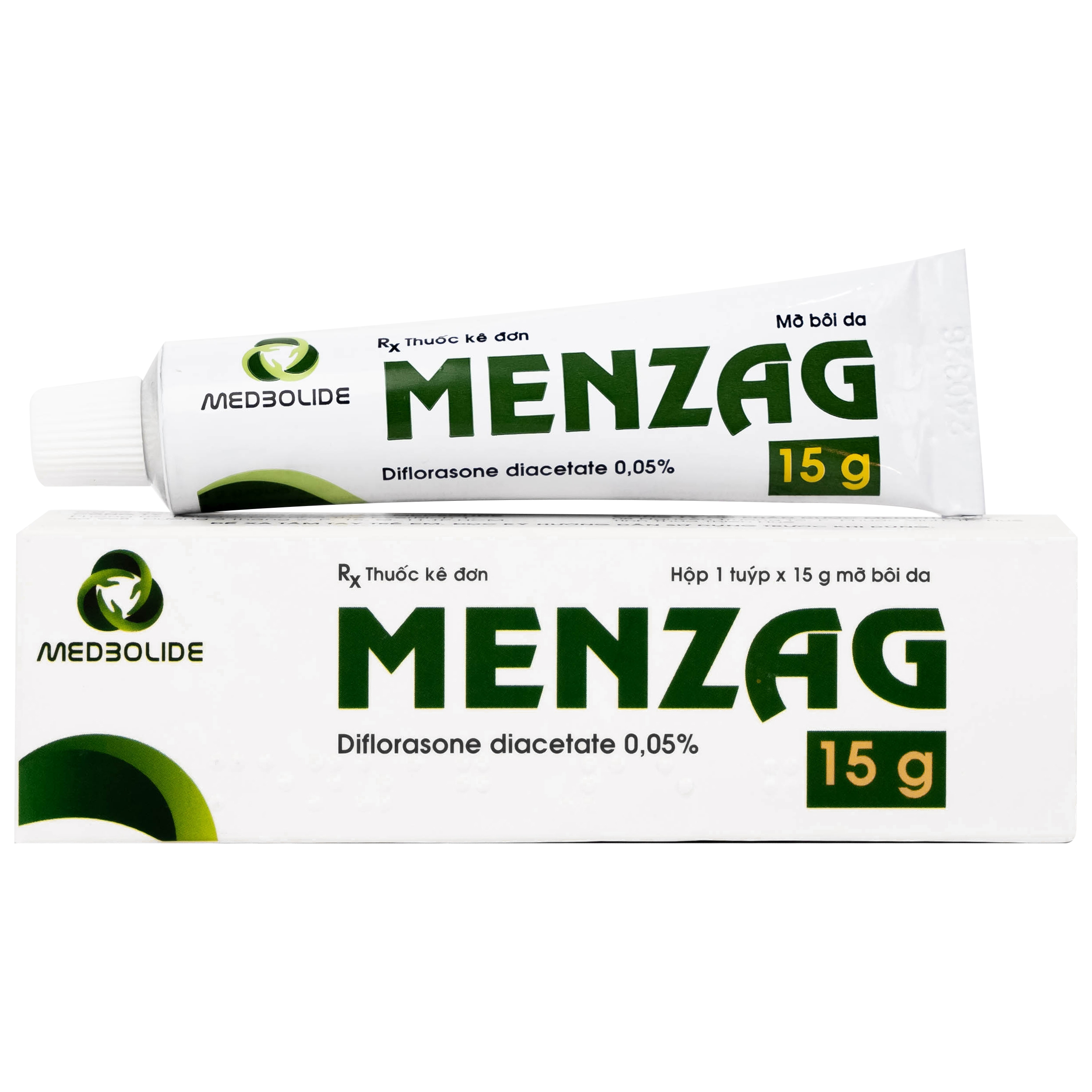 Thuốc mỡ bôi da Menzag 0.05% Medbolide giảm tình trạng viêm và ngứa của bệnh da liễu